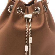 Jimmy Choo Bon Bon Leather Bucket Bag Brown