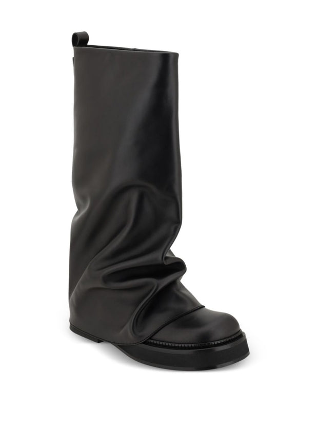 The Attico Robin Leather Boots Black
