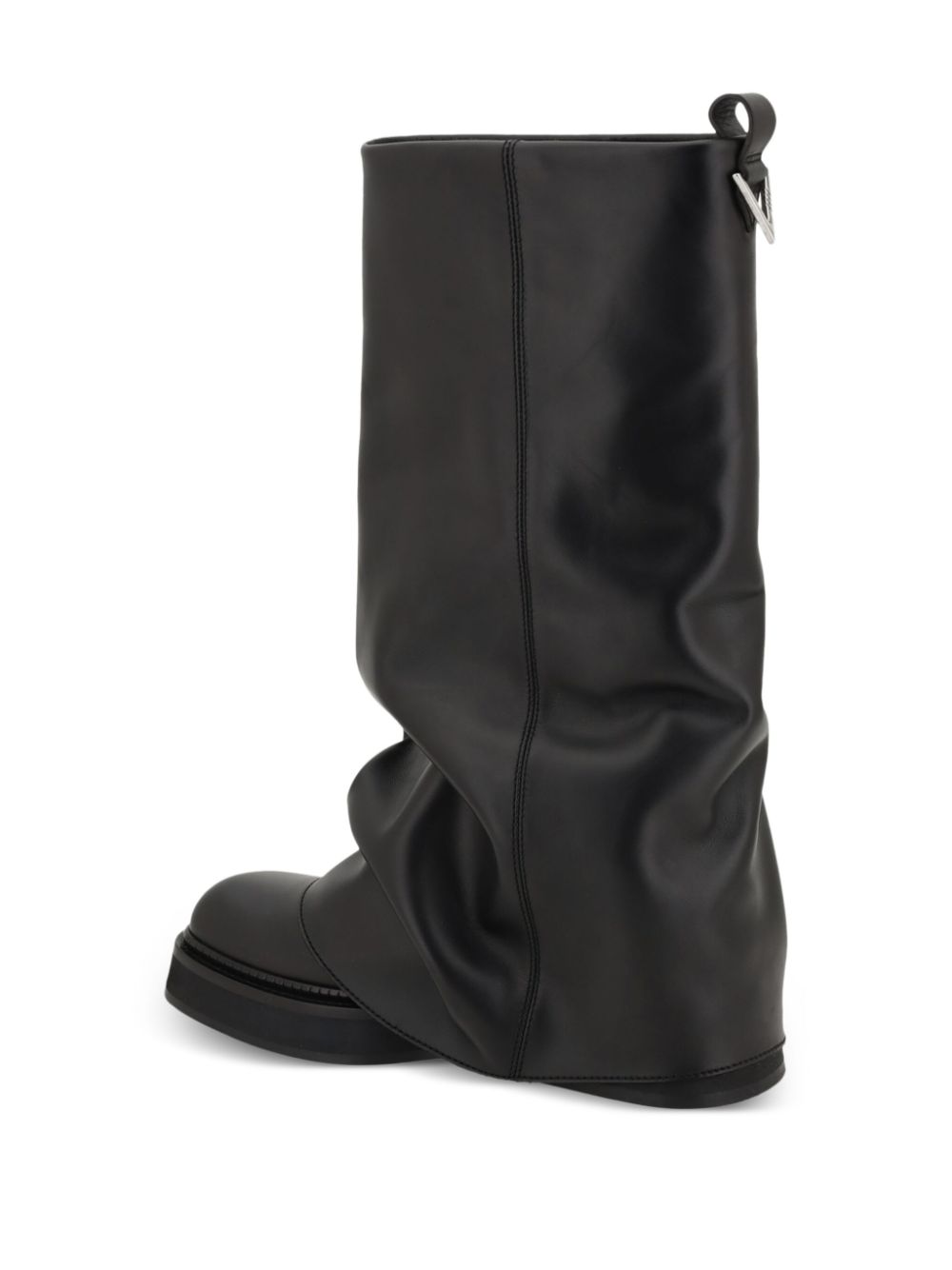 The Attico Robin Leather Boots Black