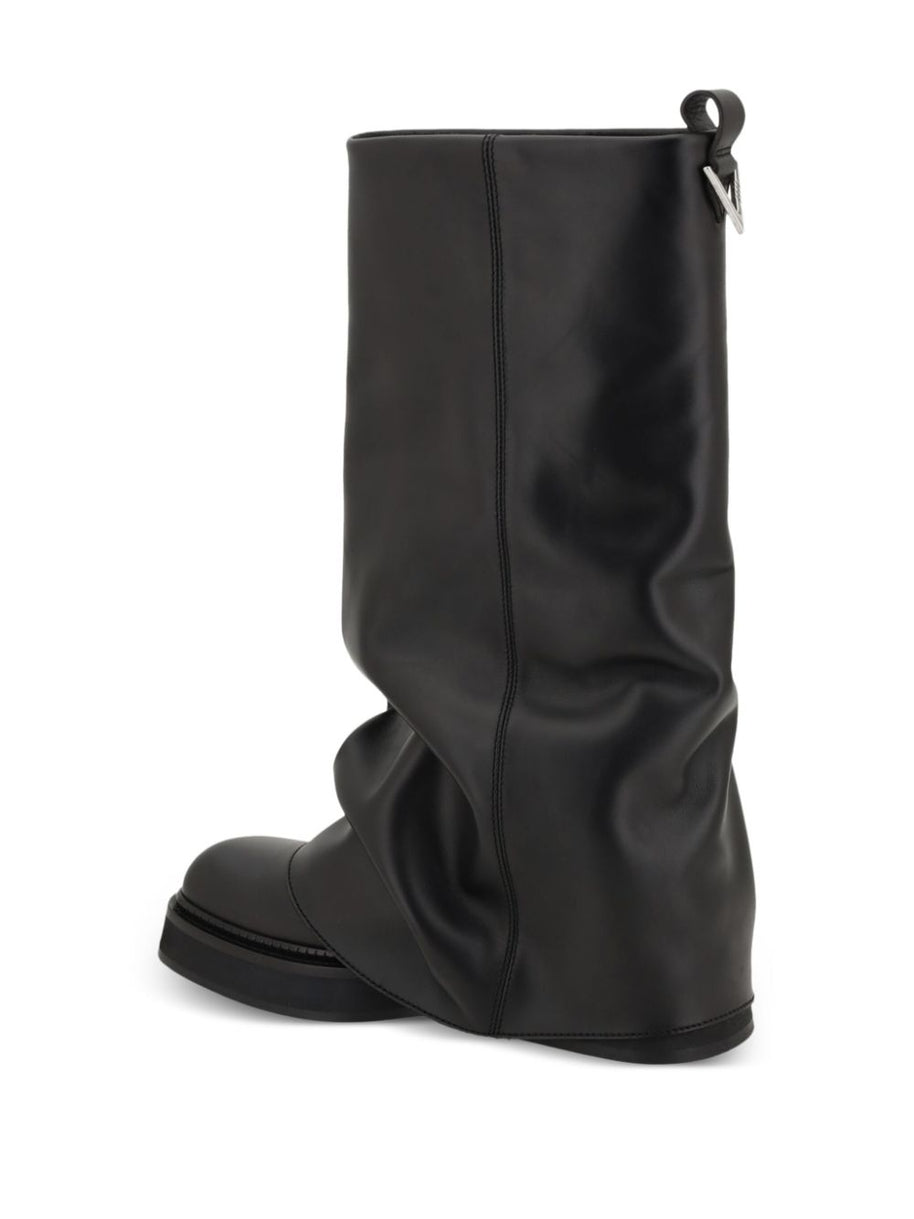 The Attico Robin Leather Boots Black