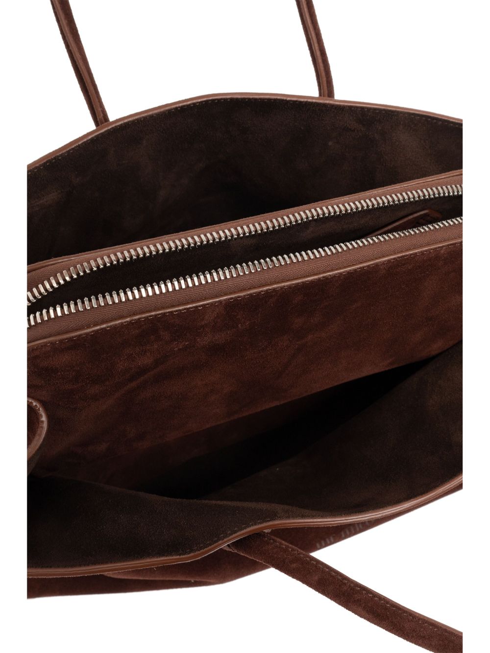 The Attico La Passeggiata Leather Shoulder Bag Brown