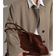 The Attico La Passeggiata Leather Shoulder Bag Brown