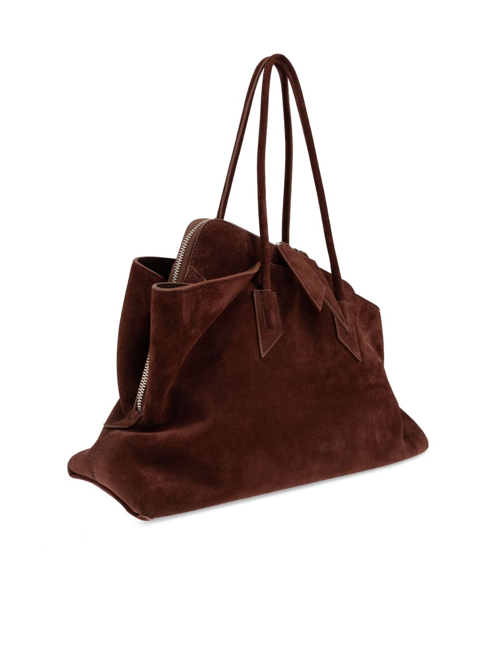 The Attico La Passeggiata Leather Shoulder Bag Brown