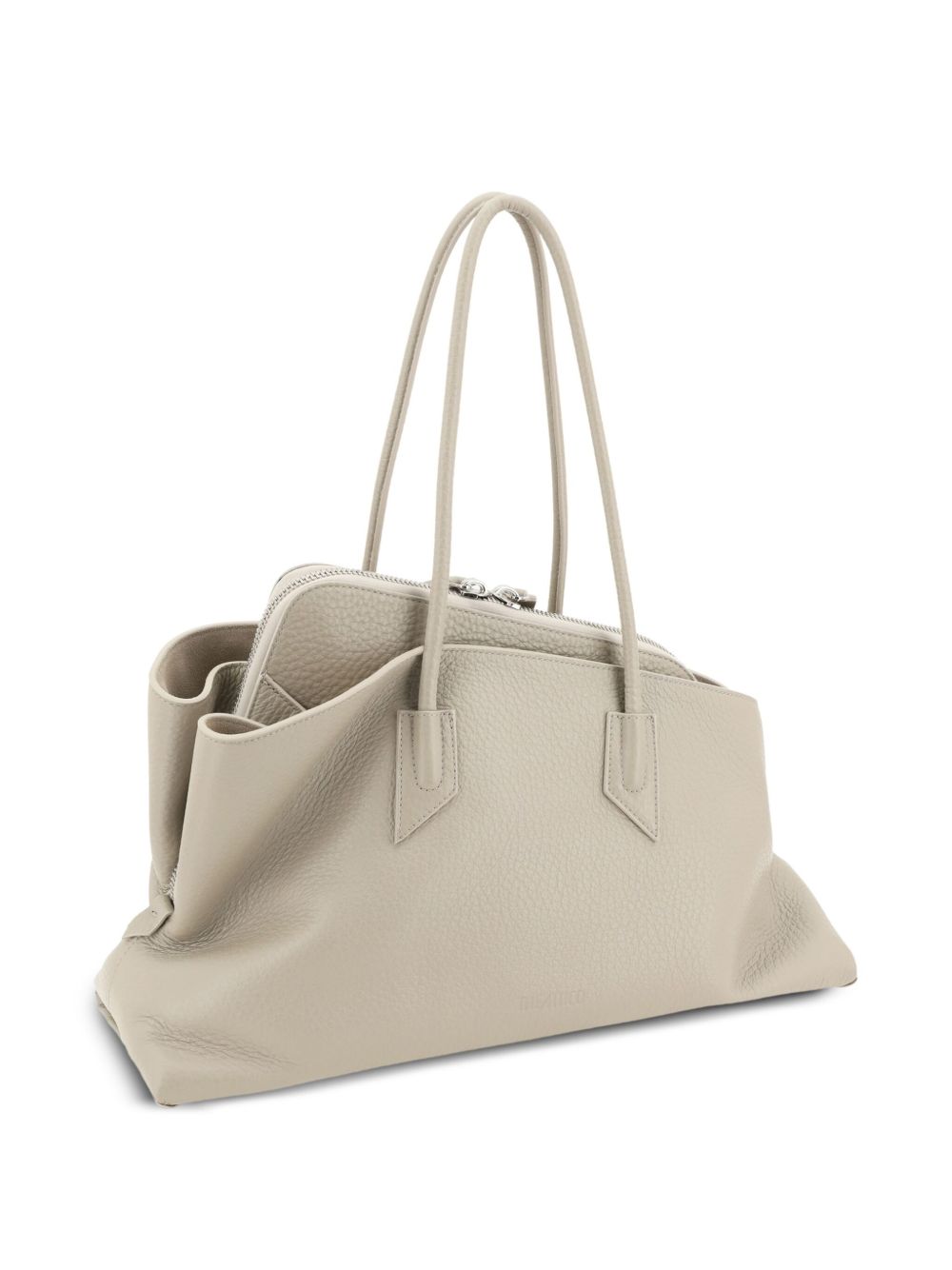 The Attico La Passeggiata Leather Shoulder Bag White