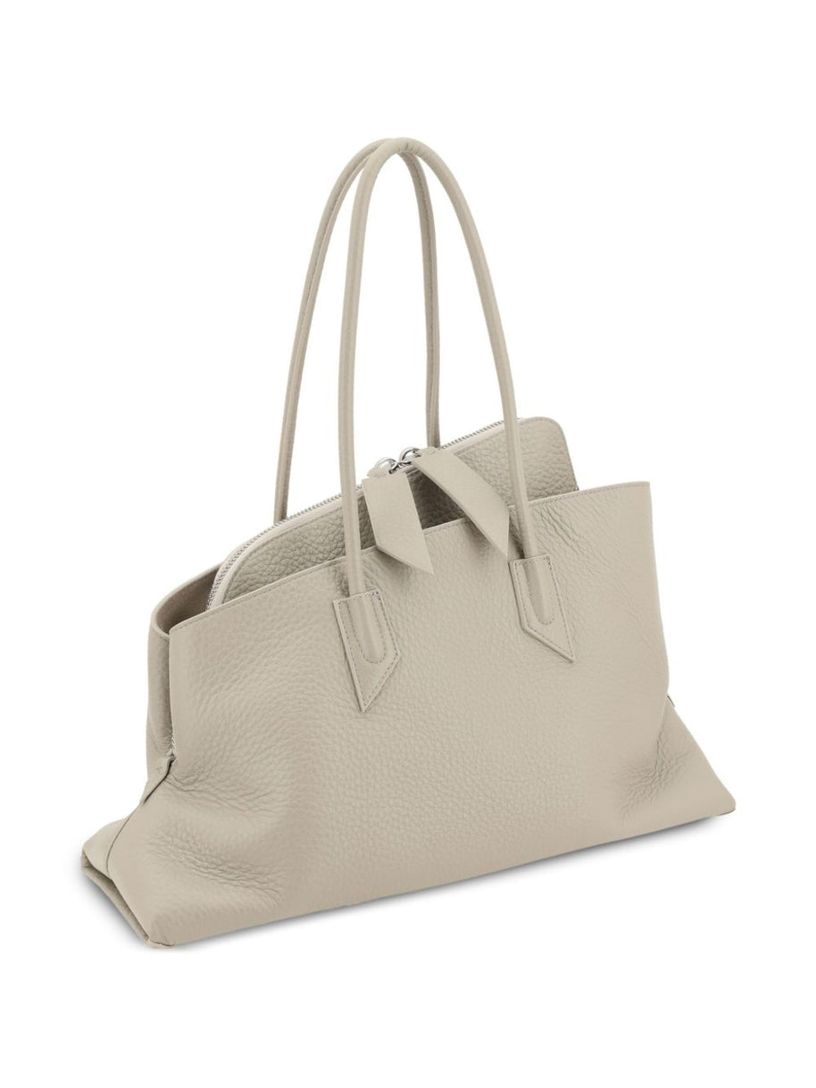 The Attico La Passeggiata Leather Shoulder Bag White