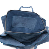The Attico La Passeggiata Leather Shoulder Bag Clear Blue