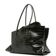 The Attico La Passeggiata Leather Shoulder Bag Green