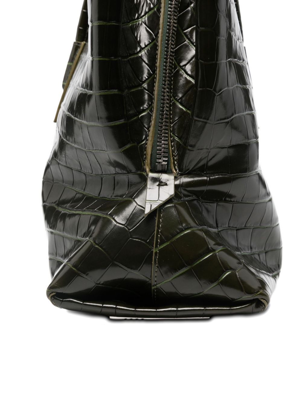 The Attico La Passeggiata Leather Shoulder Bag Green