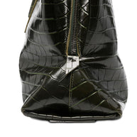 The Attico La Passeggiata Leather Shoulder Bag Green