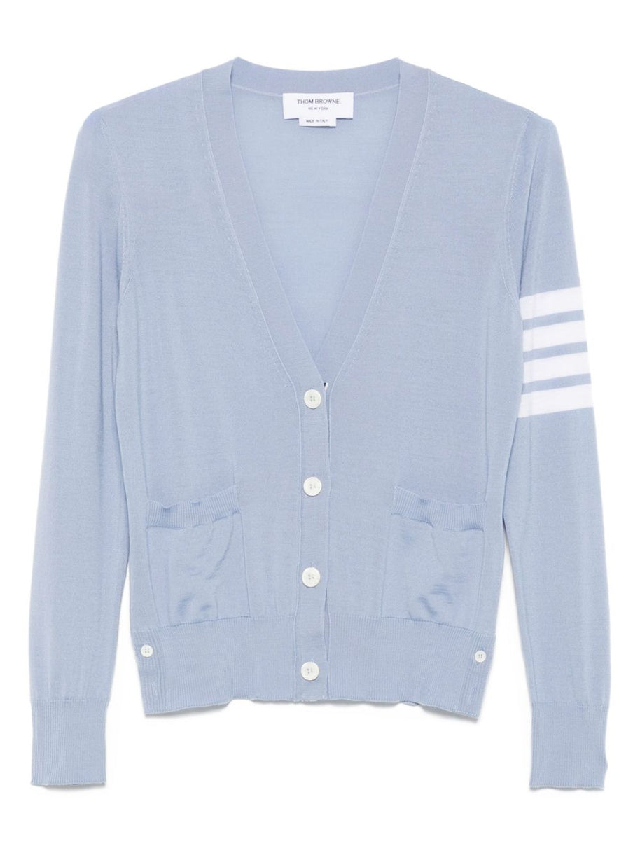Thom Browne Wool Cardigan Clear Blue