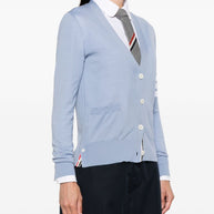 Thom Browne Wool Cardigan Clear Blue
