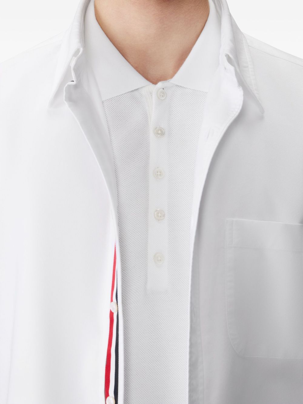 Thom Browne Cotton Polo Shirt White