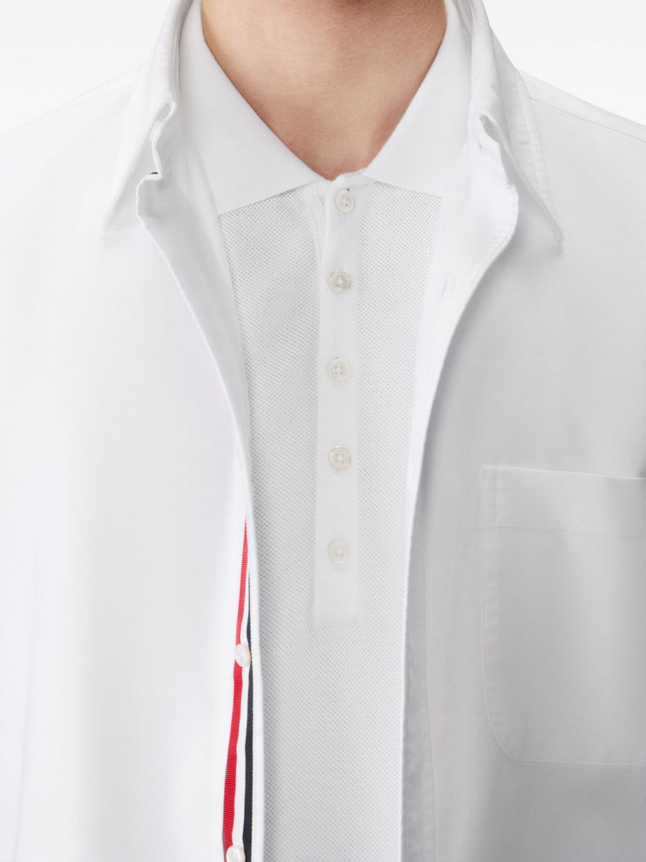 Thom Browne Cotton Polo Shirt White