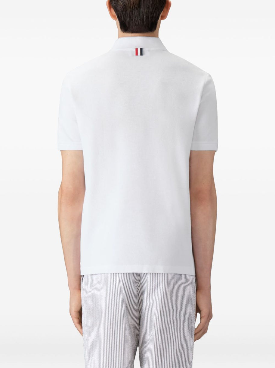 Thom Browne Cotton Polo Shirt White