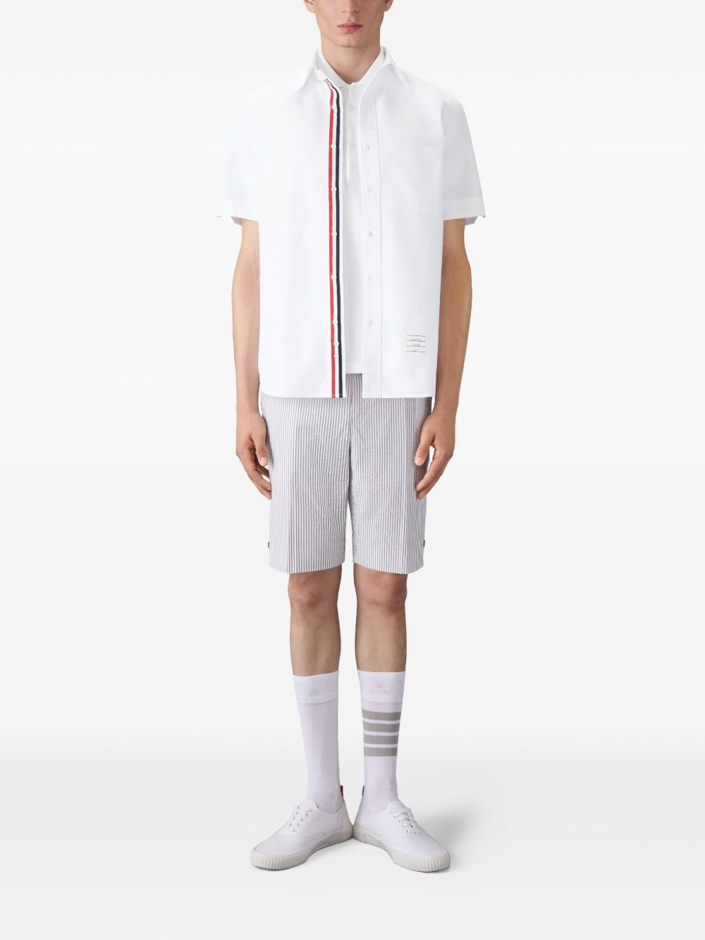 Thom Browne Cotton Polo Shirt White