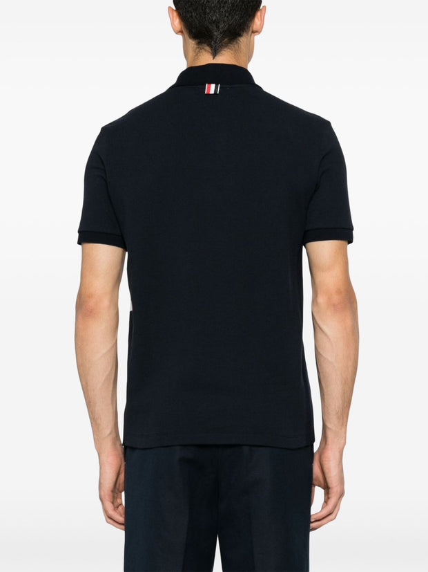 Thom Browne Cotton Polo Shirt Blue