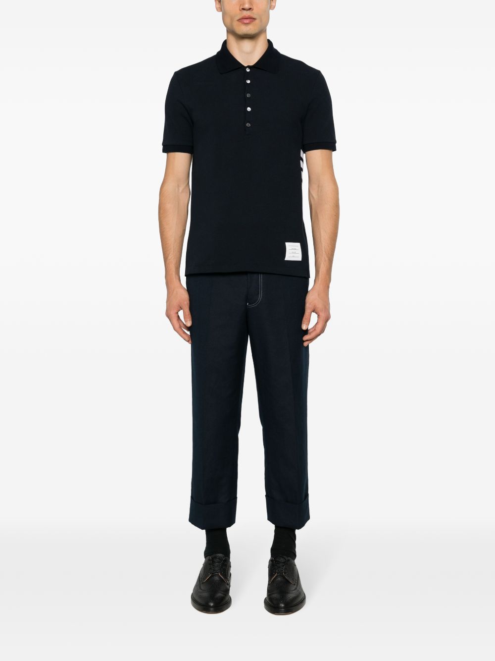 Thom Browne Cotton Polo Shirt Blue