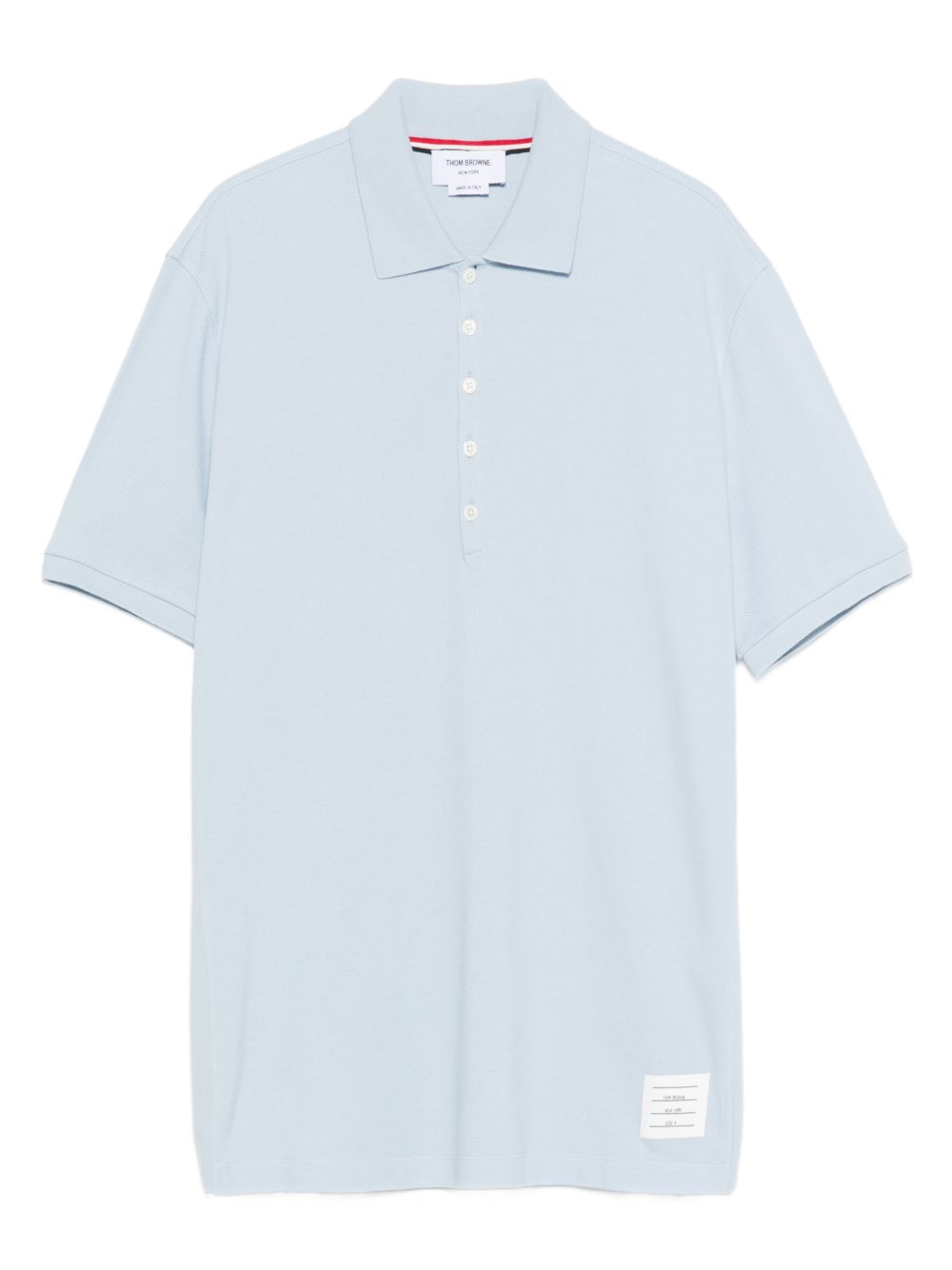 Thom Browne Cotton Polo Shirt Clear Blue
