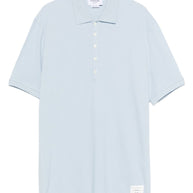 Thom Browne Cotton Polo Shirt Clear Blue