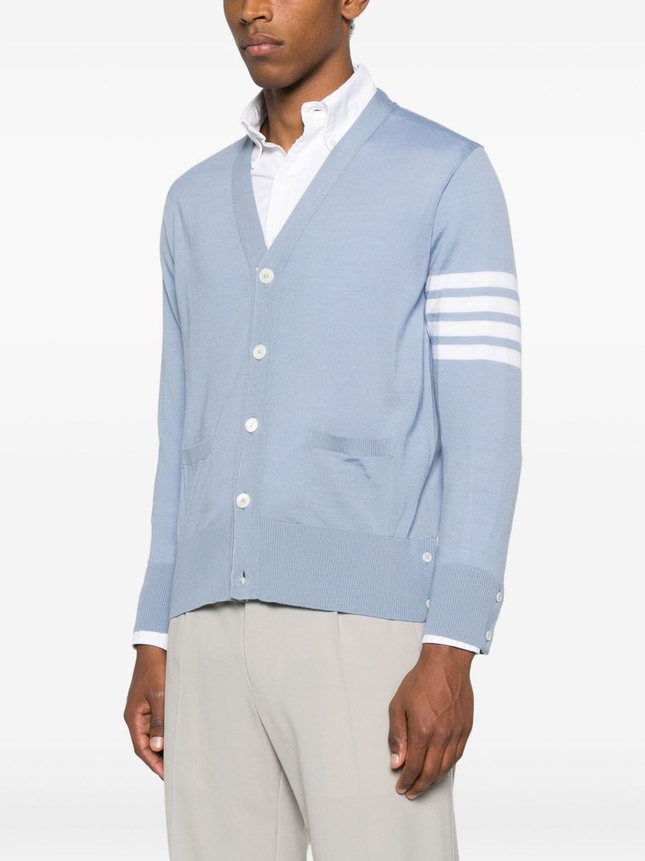 Thom Browne Wool Cardigan Clear Blue