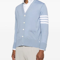 Thom Browne Wool Cardigan Clear Blue