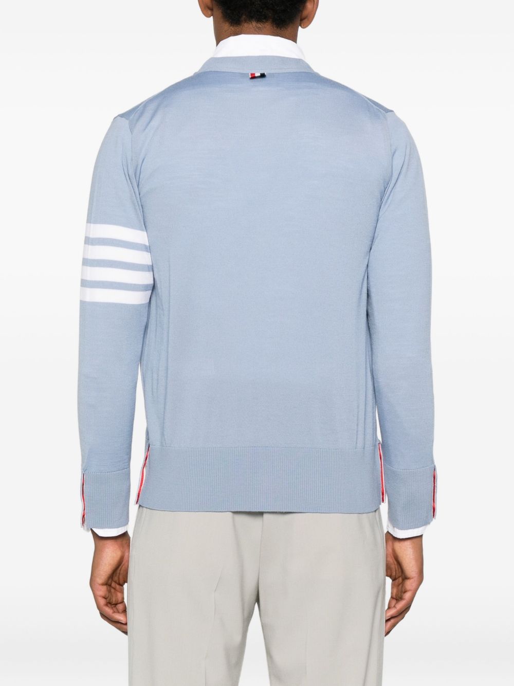 Thom Browne Wool Cardigan Clear Blue