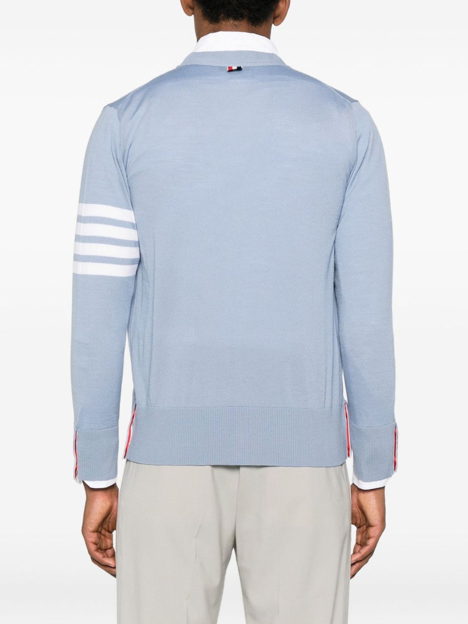 Thom Browne Wool Cardigan Clear Blue