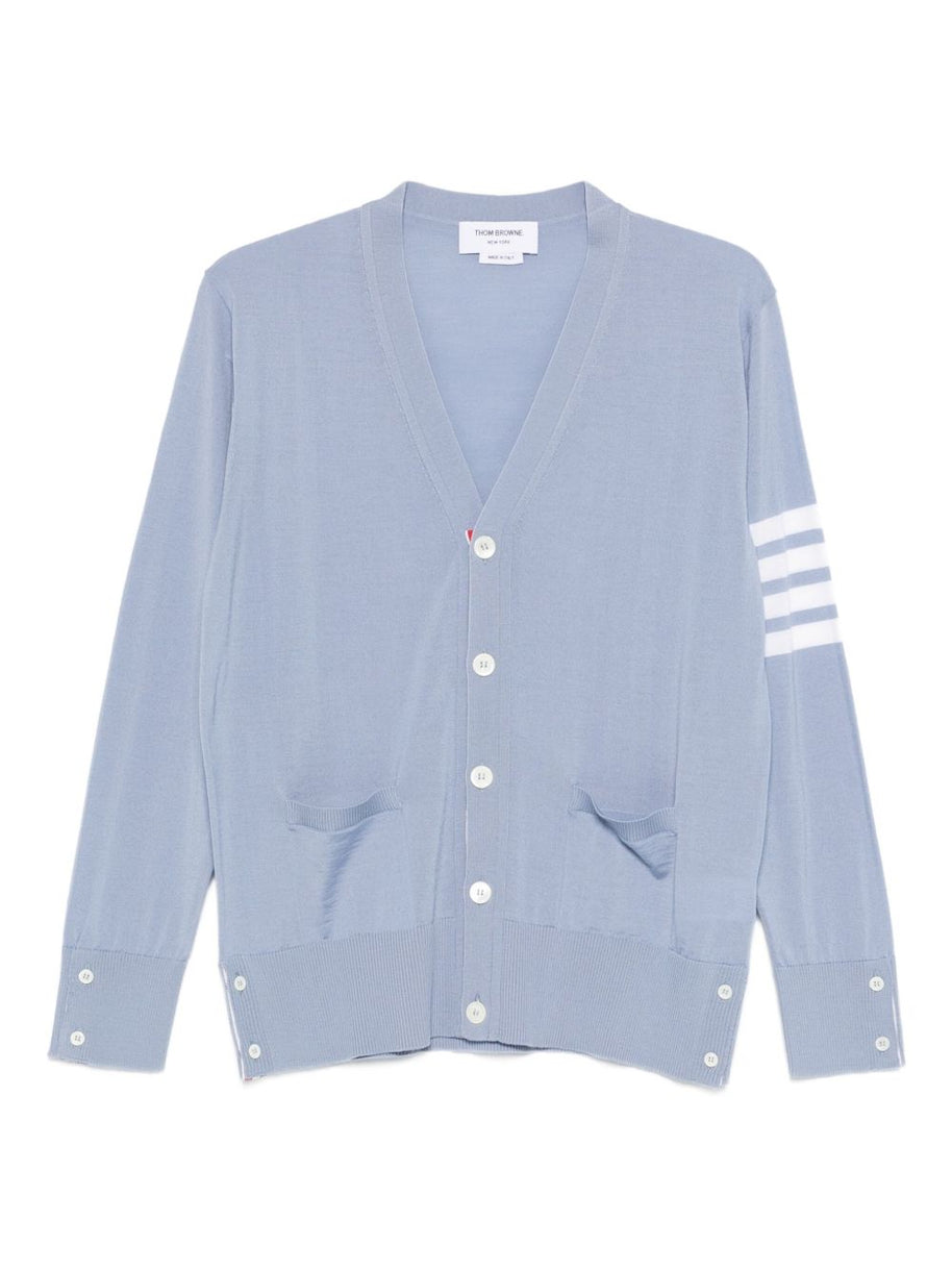 Thom Browne Wool Cardigan Clear Blue