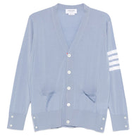 Thom Browne Wool Cardigan Clear Blue