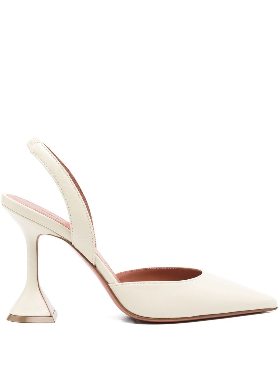 Amina Muaddi Slingback Pumps Beige