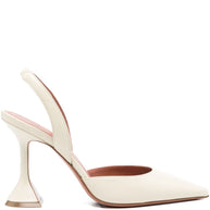 Amina Muaddi Slingback Pumps Beige