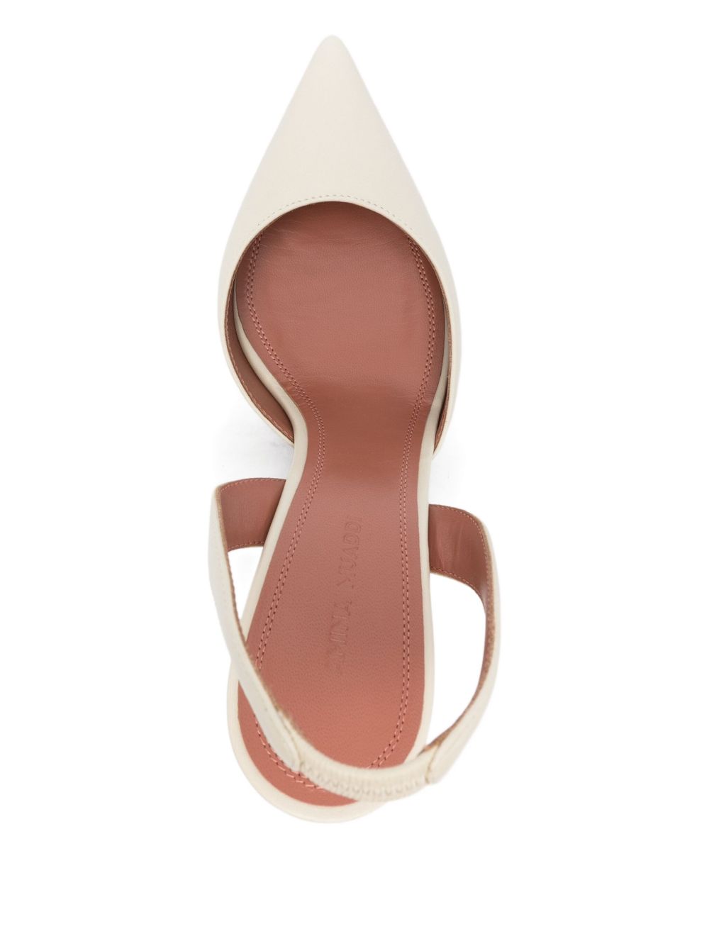 Amina Muaddi Slingback Pumps Beige
