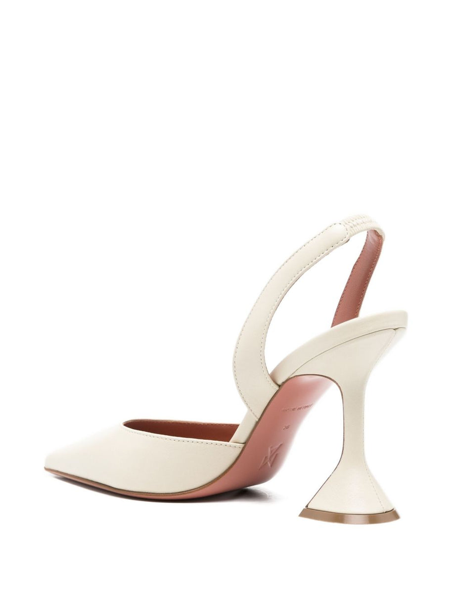 Amina Muaddi Slingback Pumps Beige