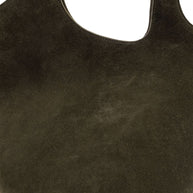 The Attico La Scoop Medium Leather Shoulder Bag Green