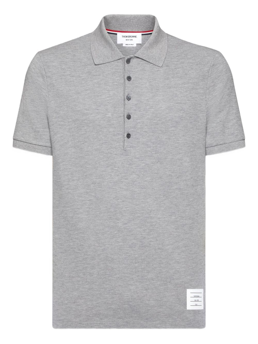 Thom Browne Cotton Polo Shirt Light Grey