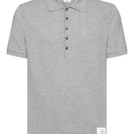 Thom Browne Cotton Polo Shirt Light Grey