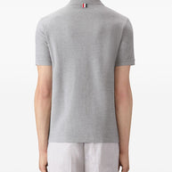 Thom Browne Cotton Polo Shirt Light Grey