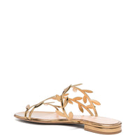 Gianvito Rossi Flavia Flat Sandals Golden