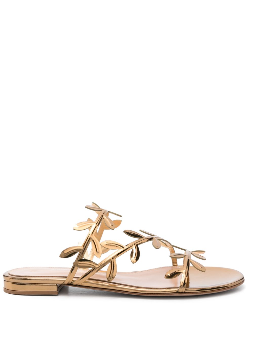 Gianvito Rossi Flavia Flat Sandals Golden