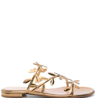 Gianvito Rossi Flavia Flat Sandals Golden