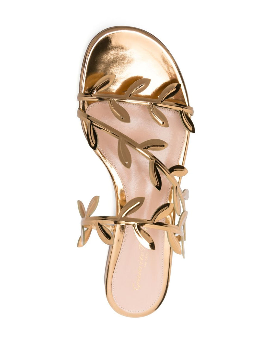 Gianvito Rossi Flavia Flat Sandals Golden