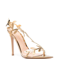Gianvito Rossi Flavia Heel Sandals Golden
