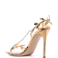 Gianvito Rossi Flavia Heel Sandals Golden