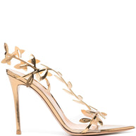 Gianvito Rossi Flavia Heel Sandals Golden