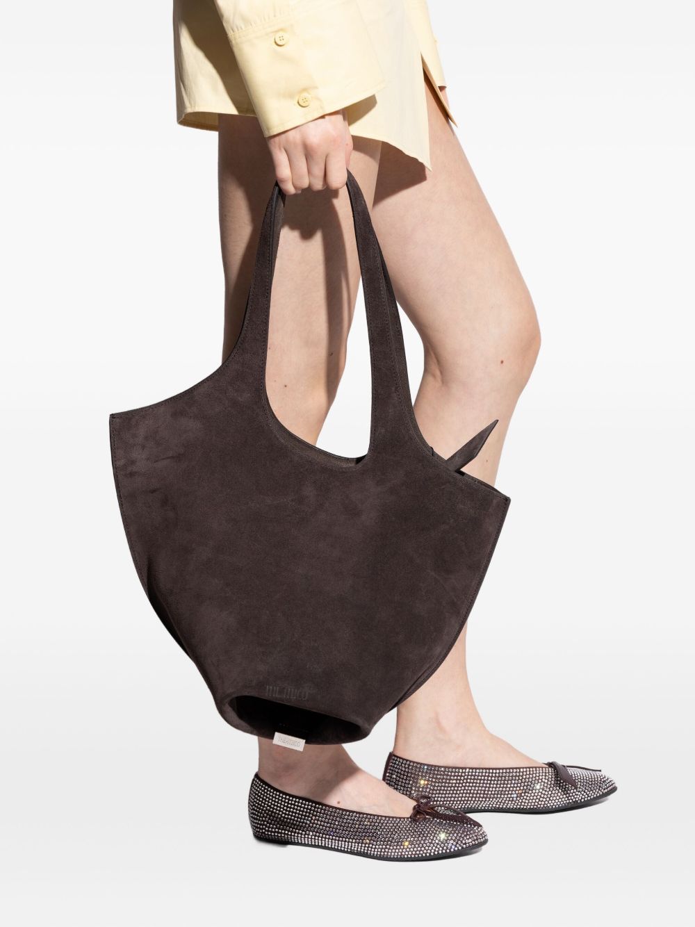 The Attico La Scoop Medium Leather Shoulder Bag
