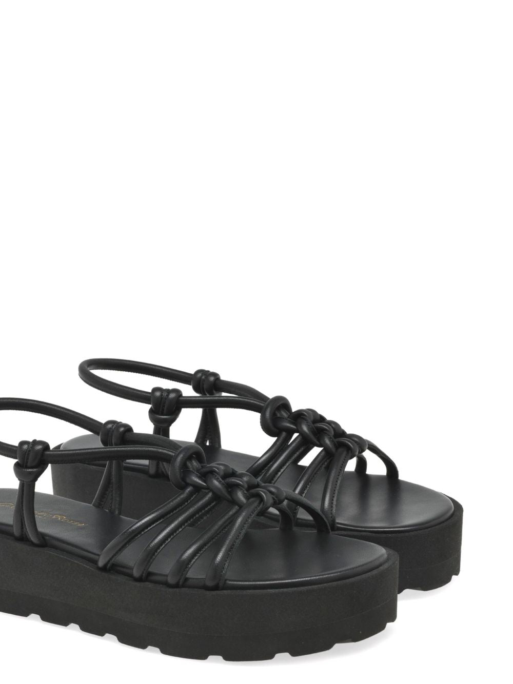 Gianvito Rossi Hebe Leather Sandals Black