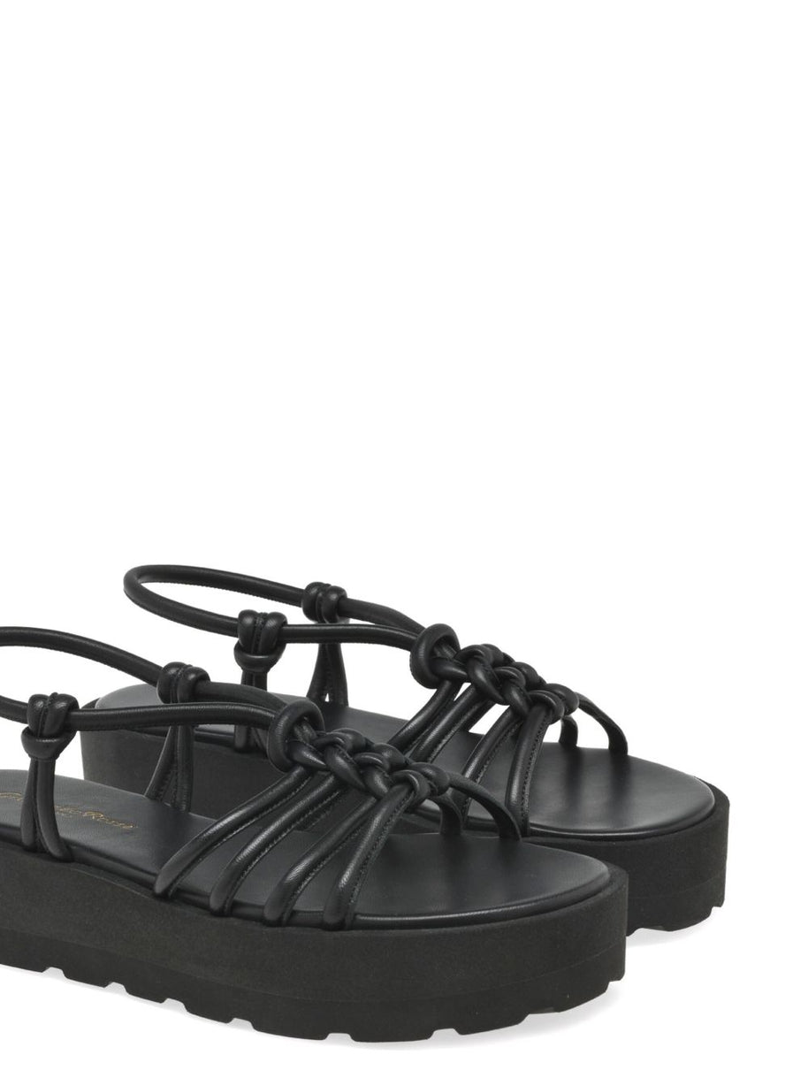 Gianvito Rossi Hebe Leather Sandals Black