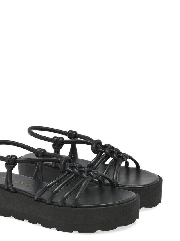 Gianvito Rossi Hebe Leather Sandals Black