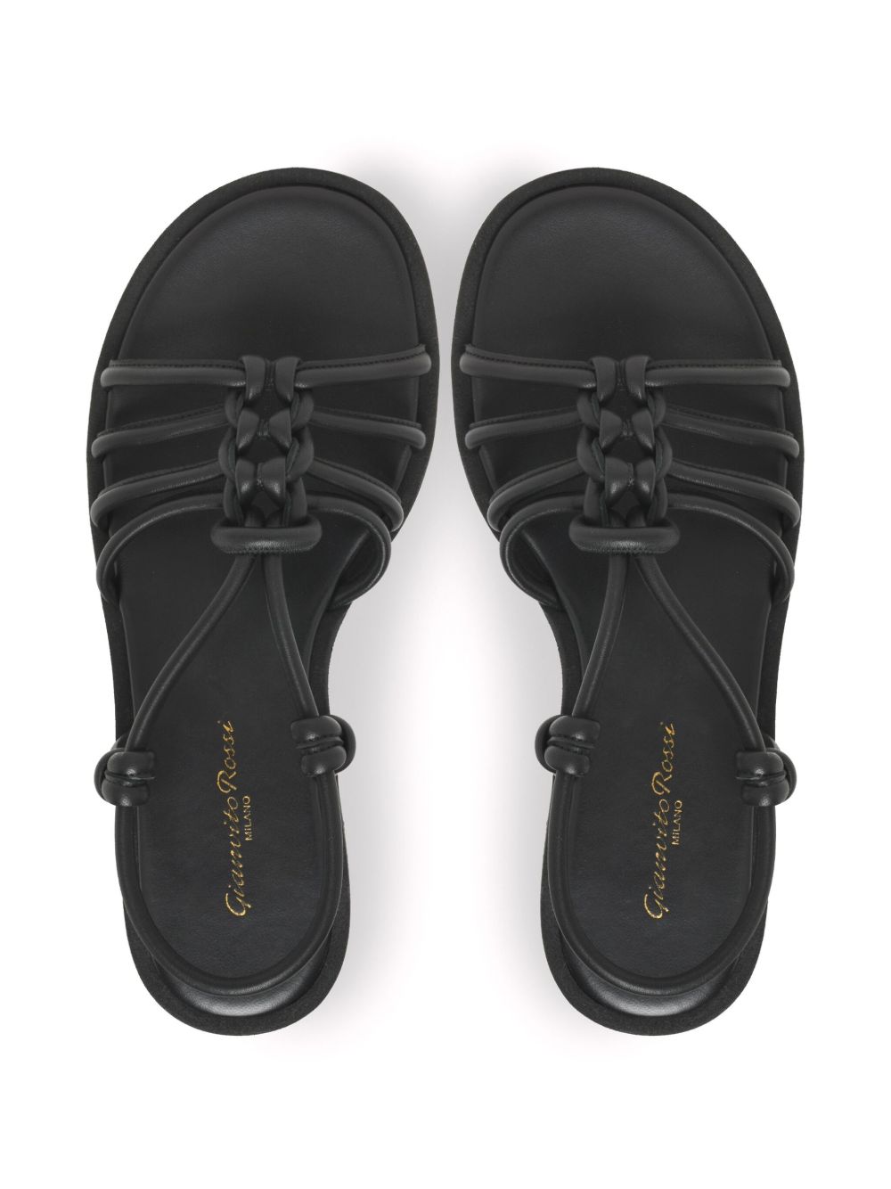 Gianvito Rossi Hebe Leather Sandals Black