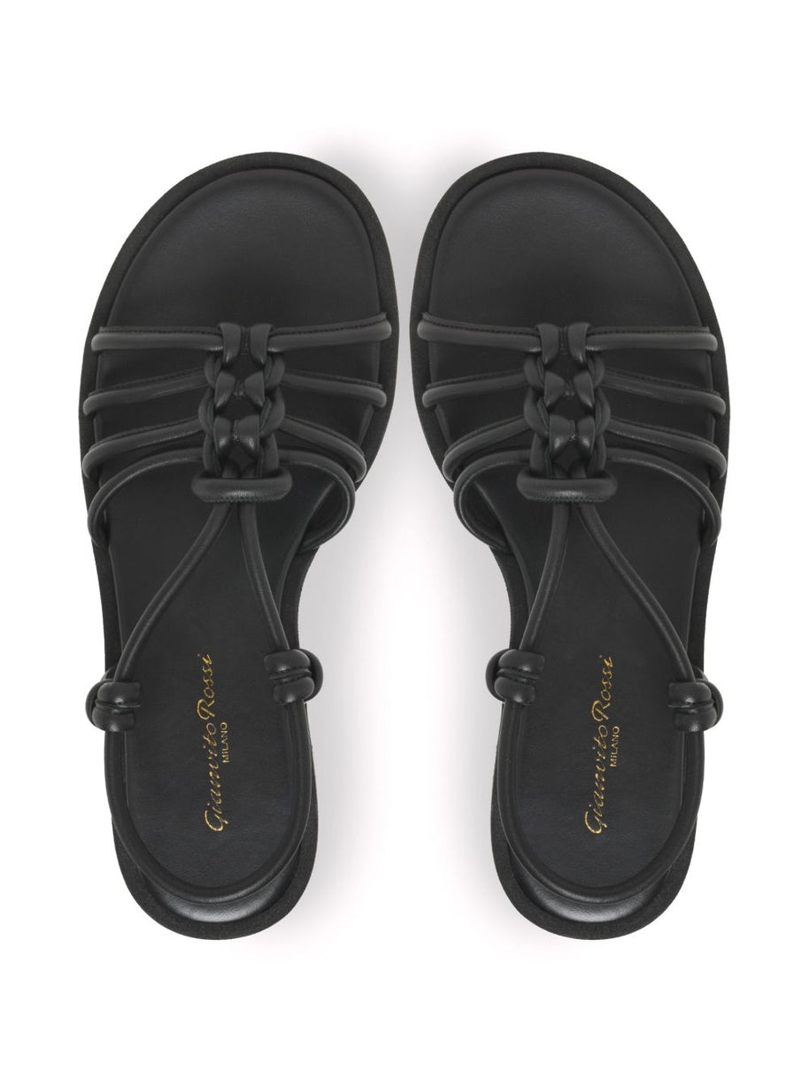 Gianvito Rossi Hebe Leather Sandals Black